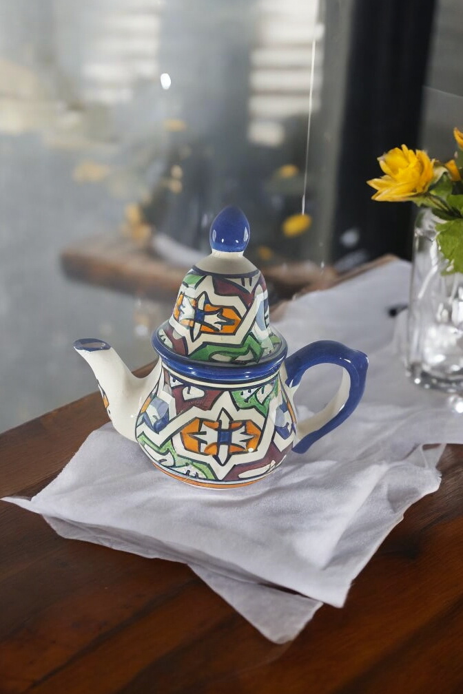 Moroccan Handcrafted Ceramic Teapot