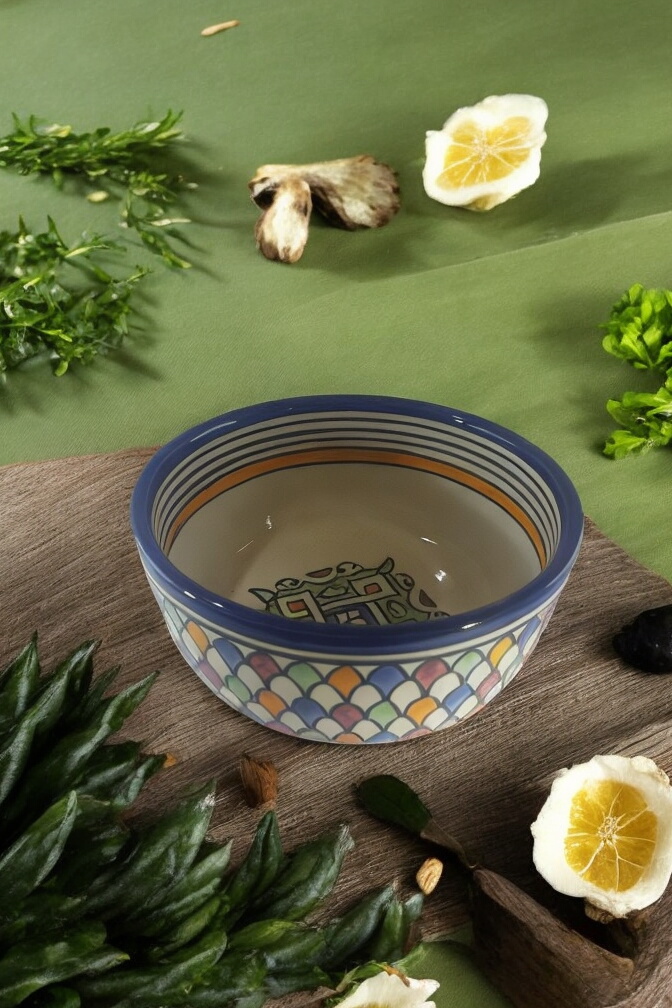 Handcrafted Colorful Moroccan Ceramic Bowl