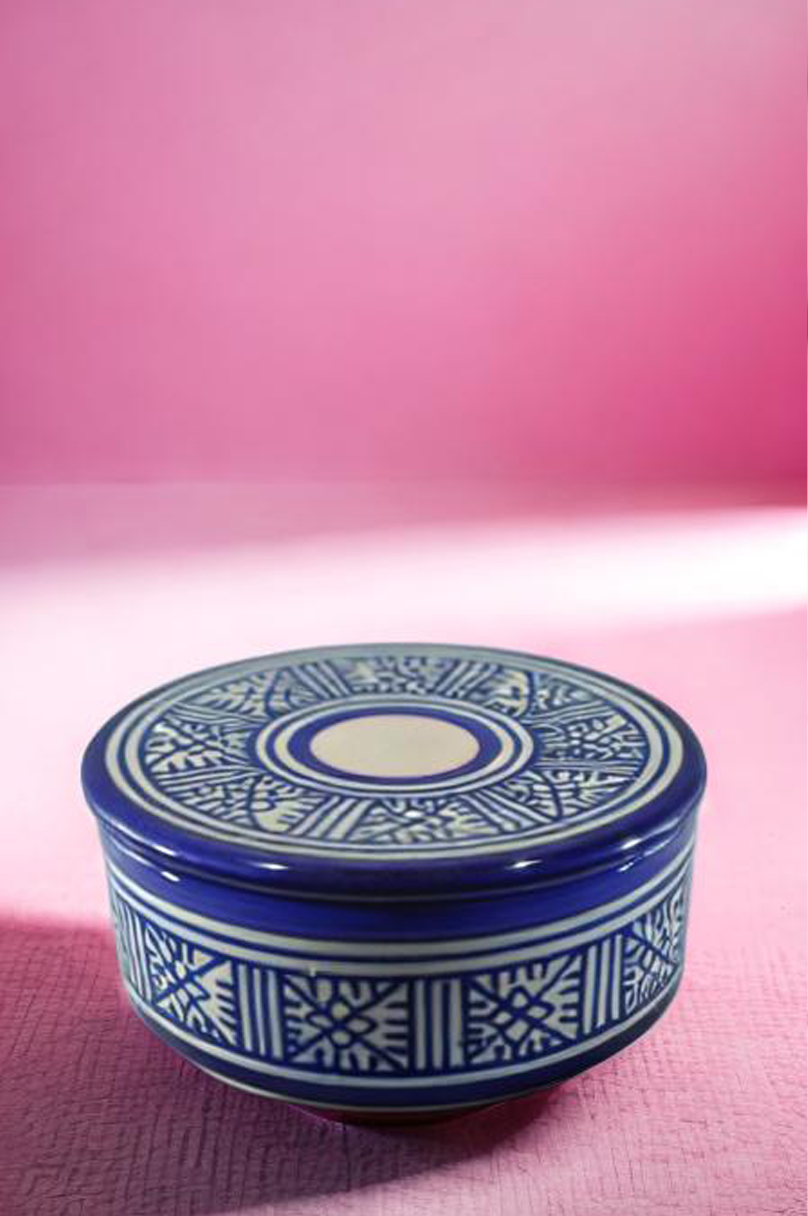 Handcrafted Moroccan Ceramic Storage Jar