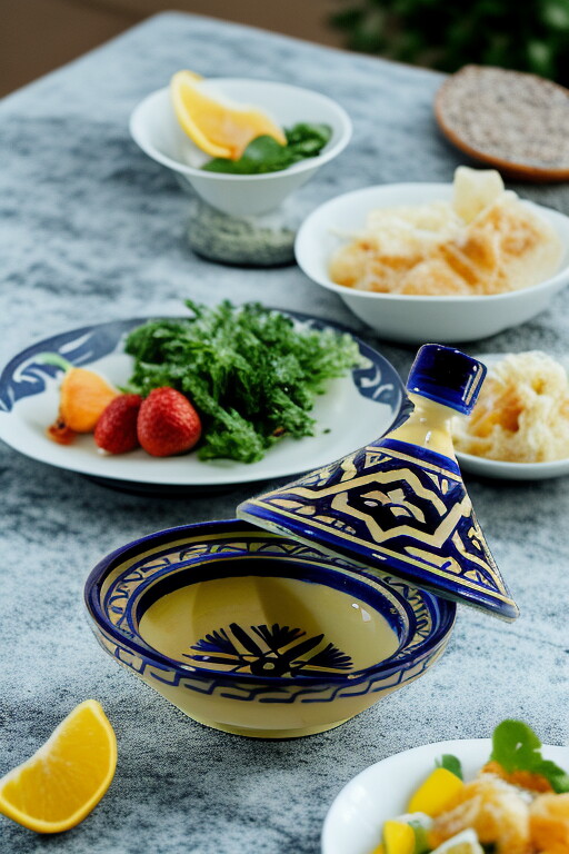 Hand-Painted Moroccan Mini Tagine Dish – Ceramic Spice Holder or Decorative Piece