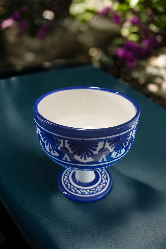 Moroccan Handcrafted Ceramic Dessert Bowl